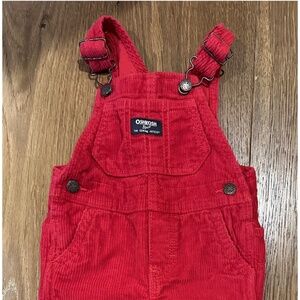 OshKosh B'gosh Red Soft Corduroy Overalls